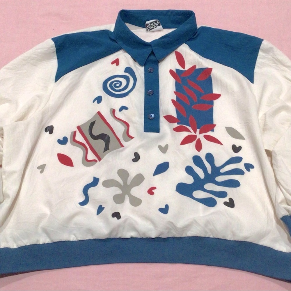 Vintage 80s teddy sport L/XL top